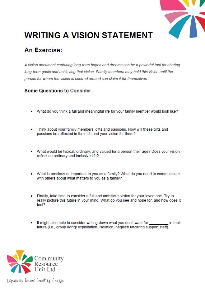 Image of Writing a Vision Statement Document