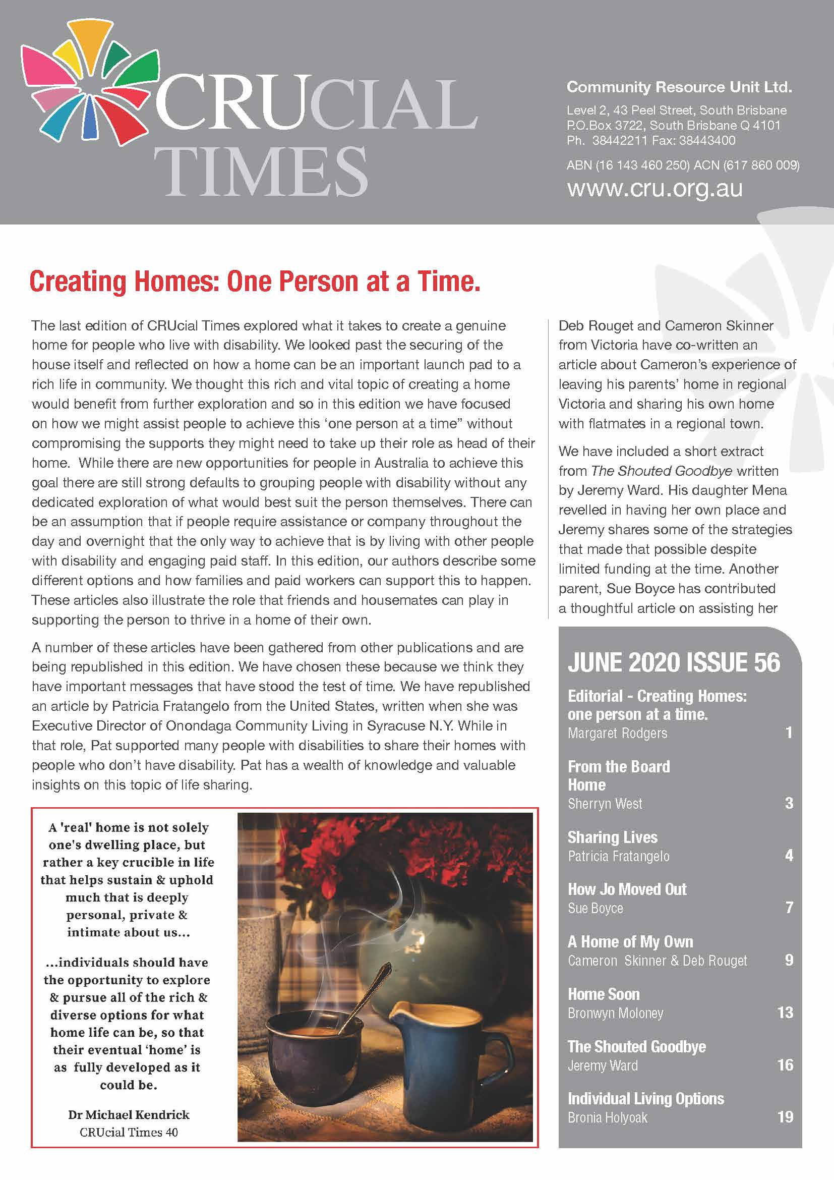 The cover of crucial times 56