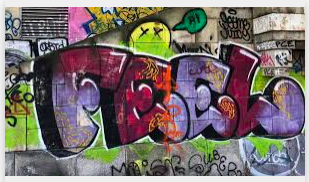 A graphic logo for C4IE. It is a wall of graffiti with the word 'feel' featuring