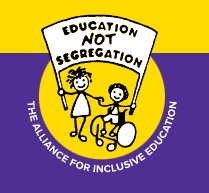 A small logo that says integration not segregation